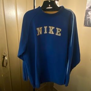 Vintage 80s Nike Crewneck Sweatshirt Blue Yellow And White